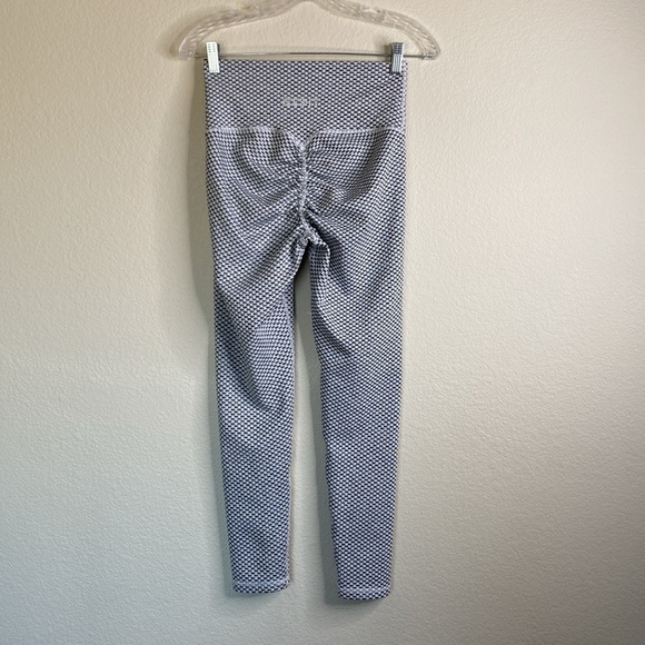 ECHT weave scrunch leggings women’s large grey white ruched - Picture 6 of 7